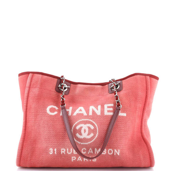 Chanel Medium Deauville Tote Canvas - Picture 1 of 7
